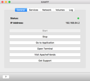 XAMPPの管理画面